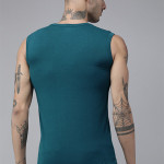 Men Blue Solid Innerwear Vest