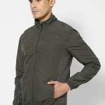 Men Khaki Straight-Cut Fitness Jacket