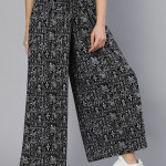 Printed Palazzos with Elasticated Waistband