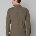 Men Olive Green Slim Fit Casual Shirt